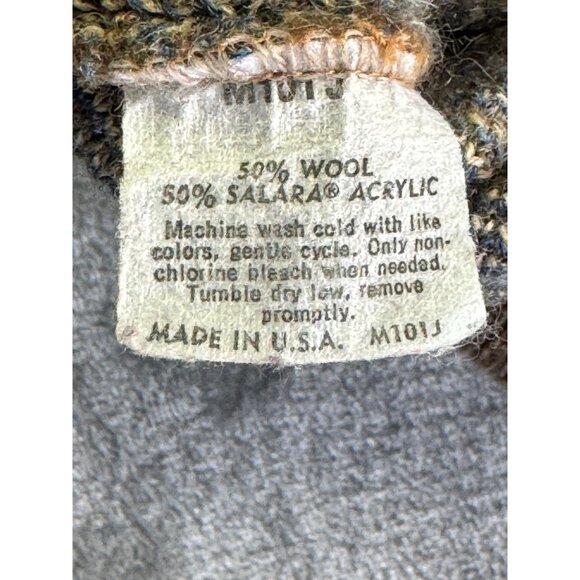 Vintage Jantzen Vest Men's Medium Brown and Blue Wool Blend Sweater vest - Picture 4 of 9